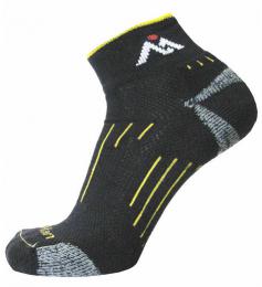 Ponožky NORTHMAN RUNNING SHORTY èerná/žlutá
